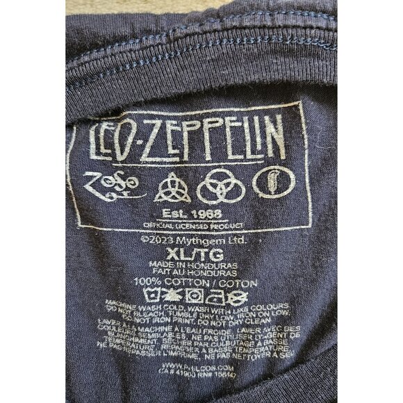 Led Zeppelin Concert T-shirt Mens XL 70s 80s Rock N Roll Retro 1977 tour #2194 - Picture 3 of 6